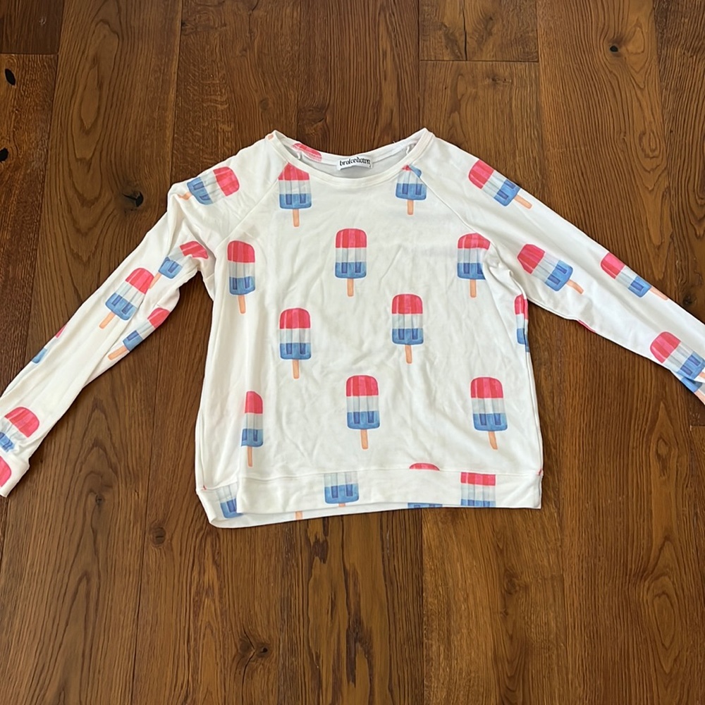 Brokedown Clothing Women’s Popsicle July 4th Sweatshirt L